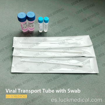 Tubo de etiquetado del kit Virustransport hisopos dobles